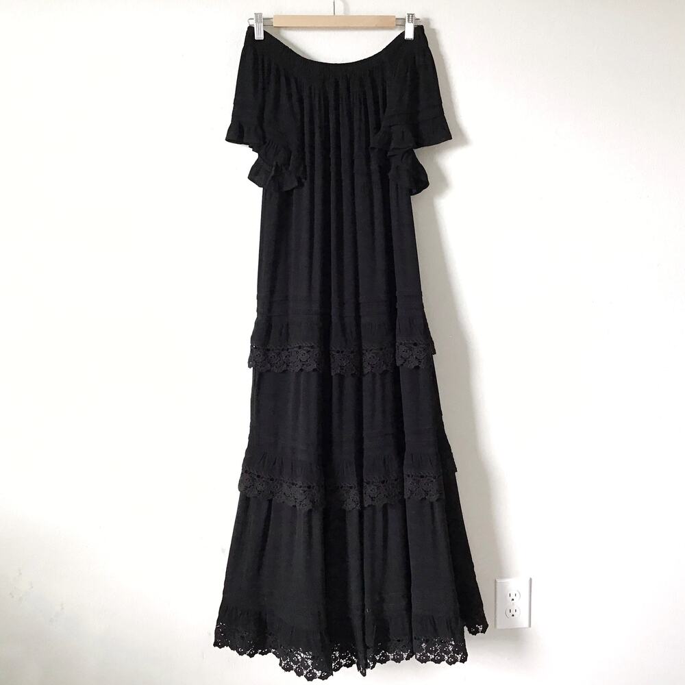 NEW SHOW ME YOUR MUMU Off Shoulder Eyelet Maxi Dress One Size
